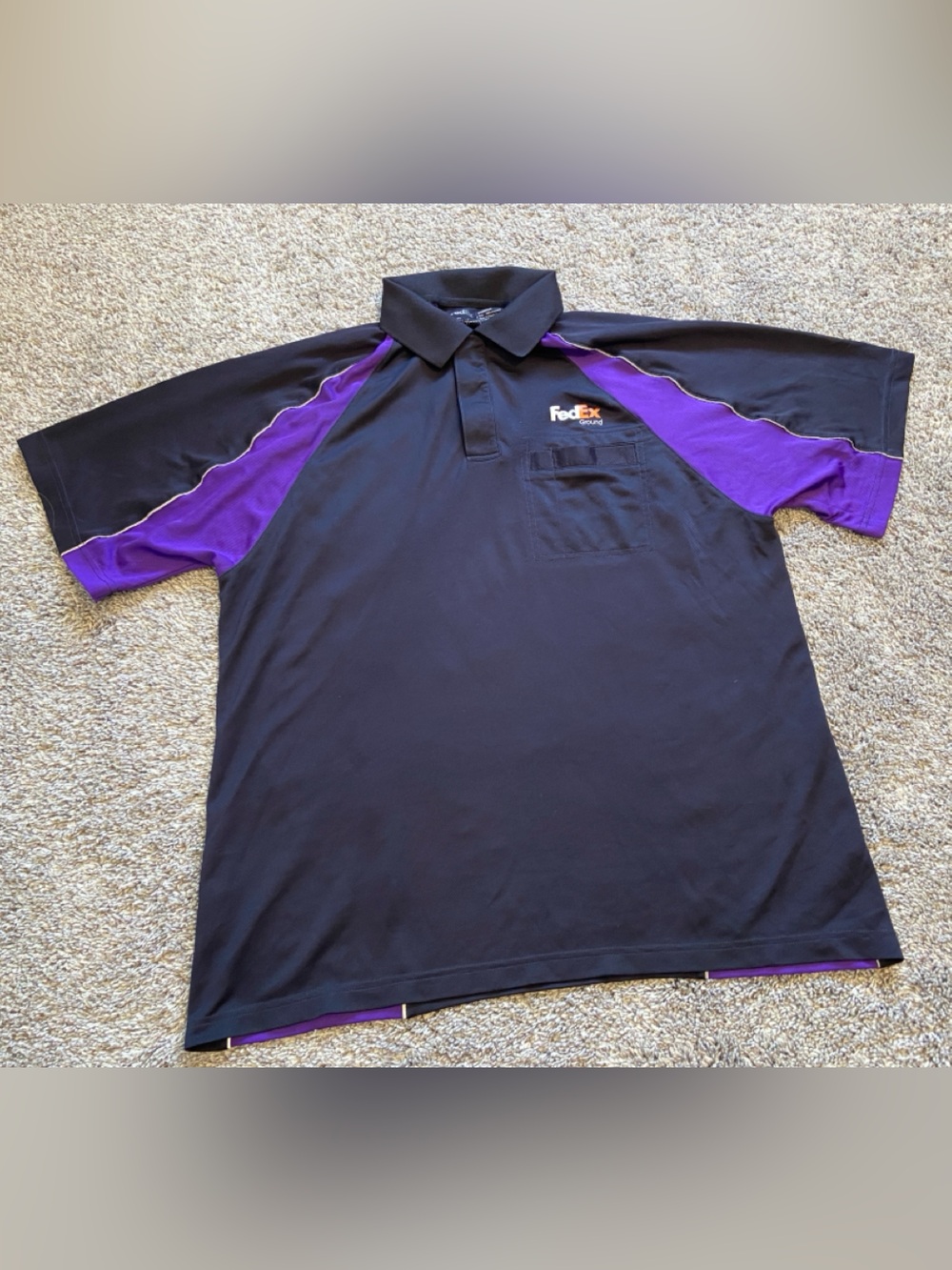 Fedex uniform polo shirt men SS XL